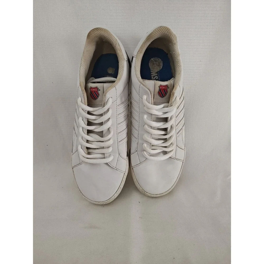 K Swiss Varsity Low Top White Athletic Sneaker Shoes Men's US Size 7 83323-116-M